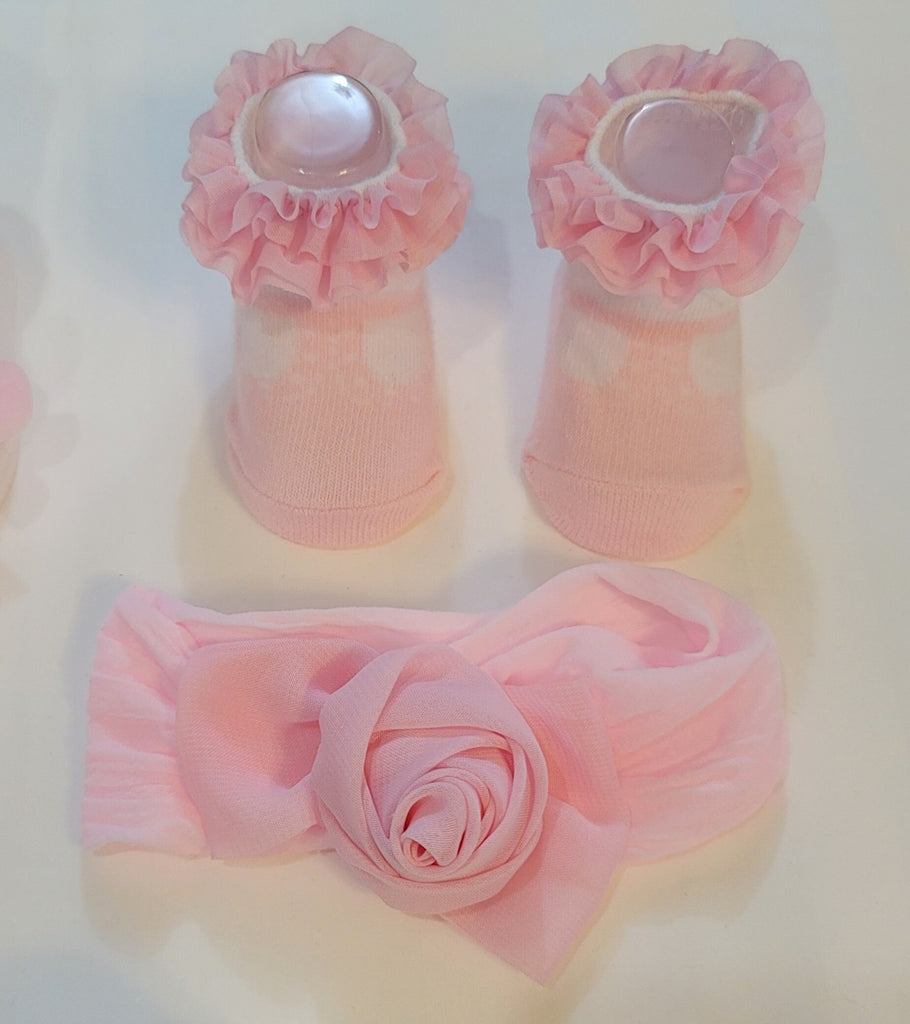 Baby Girl Socks Set with Headband